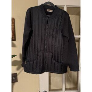 Vintage Jeep Puffer Jacket Adult XL Black  Down/Wool Coat Full Zip